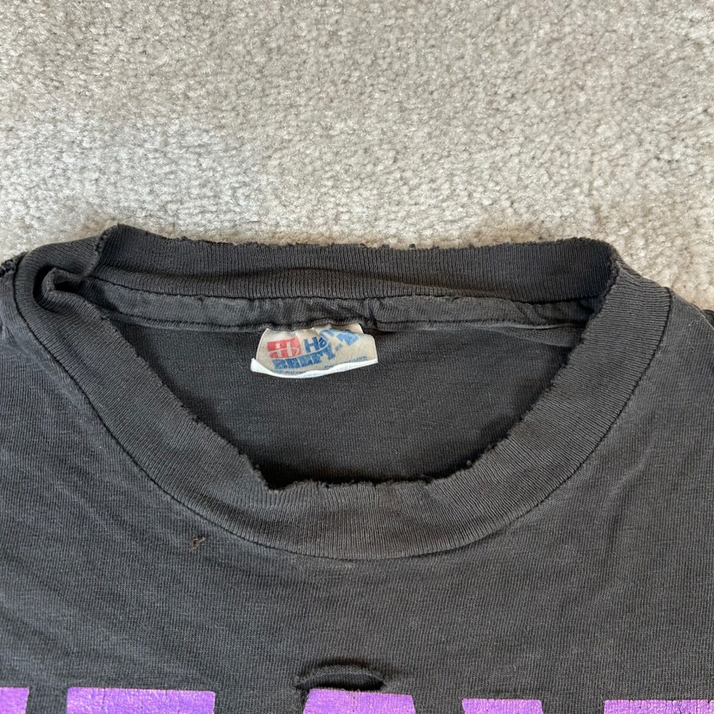 Vintage 90s Hanes Heavy Metal T-Shirt Mens XL Black Nature Company Distressed - Picture 3 of 15